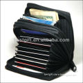 Multiple Slots PU Zipper Credit Cards Leather Case Holder